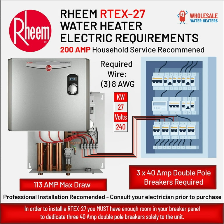Rheem Electric Tankless Water Heater Installation Heater