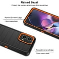 thumbnail image 6 of For Motorola Moto G Stylus 5G 2024 Phone Case, with [Built-in Screen Protector] Holster Belt Clip for Moto G Stylus 5G 2024, Ebizware Heavy Duty Shockproof Rugged Kickstand Cover - Black/Orange, 6 of 10