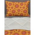 thumbnail image 3 of Flowers Comforter & Sham Bedding Set, Floral Theme Abstract Flowery Motifs in Vintage Style and Orange Tones Botanical, 3 pcs Duvet Set Microfiber Filling Quilt, 5 Sizes, Multicolor, by Ambesonne, 3 of 4