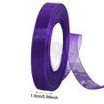 thumbnail image 3 of Purple Tulle Ribbon 0.59 Inch x 49 Yards, Ribbon Purple for Gift Wrapping, Dark Purple Ribbon for Flower Bouquets, Wedding Invitations, Crafts, Christmas and Halloween, 3 of 4