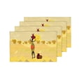 thumbnail image 4 of MKHERT Landscape with African Woman Elephant and Sun Placemats Table Mats for Dining Room Kitchen Table Decoration 12x18 inch,Set of 4, 4 of 4