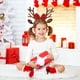 thumbnail image 4 of Diadema de astas de Navidad con gorro de Papá Noel - Accesorio para el pelo de fiesta navideña para mujeres y adultos - Rojo y blanco, 4 of 6