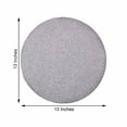 thumbnail image 2 of Balsa Circle 6 Silver 13" Round Glitter Faux Leather Table PLacemats, 2 of 8