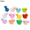 thumbnail image 2 of 50Pcs Mini Resin Duck Toy Colorful Small Duck Ornament Tiny Animal Figurine Miniature Statue Desktop Decoration Birthday Festival Christmas Gift -Multicolor, 2 of 8