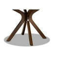 Kenji Contemporary 48Inch Round Walnut Brown Wood Dining Table, Seats