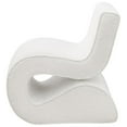 thumbnail image 5 of Ronea Boucle Upholstered Armless Curved Chair Cream, 5 of 11