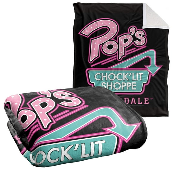 Riverdale Blanket, 50"x60", Pop's Chock'Lit Shop Silky Touch Sherpa Back Super Soft Throw Blanket