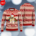 thumbnail image 5 of Sudadera con estampado 3D de Feliz Navidad Suéter navideño con gráfico de Papá Noel Suéter navideño feo de moda para hombres Nuevos suéteres, 5 of 5