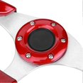 thumbnail image 4 of Volant de voiture de course 320 mm/12,5 pouces avec bouton de klaxon, PVC rouge, pièce modifiée universelle, 4 of 4