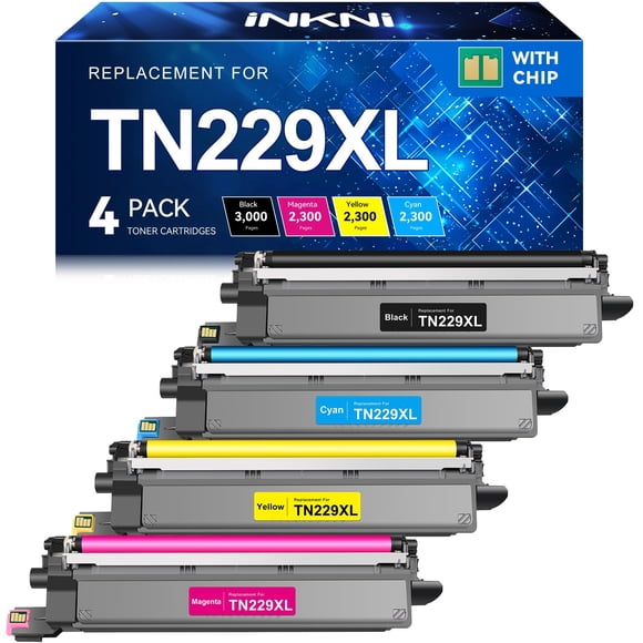 InkNI Cartouches de Toner Compatibles de Remplacement pour Brother TN229XL TN229 TG TN-229TG Cartouches de Toner pour MFC-L3780CDW MFC-L3720CD