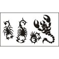 thumbnail image 1 of Pegatinas de tatuajes de araña/escorpión/Mosquito, arte corporal temporal de Halloween, cuello, pierna, pegatina desechable, pegatina de araña Punk extraíble, 1 of 4