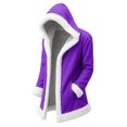thumbnail image 6 of Tdoqot Boys Winter Coats Sherpa Lined- Thick Warm Cardigan Casual Kids Hooded Long Jacket Purple Size 8, 6 of 7