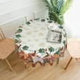 thumbnail image 2 of Pumpkin Fall Tablecloth Round 60 Inch Thanksgiving Tablecloth Plaid Circular Waterproof Maple Leaf Autumn Table Cover Cloths Washable Polyester Tabletop Runner for Kitchen Party Picnic Dining Decor, 2 of 4