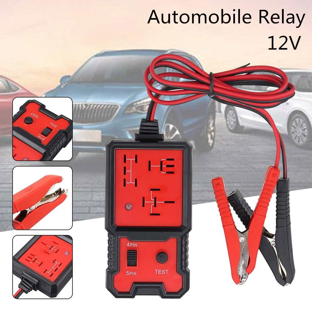 Hainice 12V Automotive Relay Tester Electronic Car Relay Tester for Universal Cars Auto Battery Checker Red