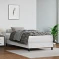 thumbnail image 1 of vidaXL Bed Frame White 100x190 cm Twin Faux Leather, 1 of 5