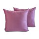 thumbnail image 1 of Fundas de almohada decorativas HomeCentric en morado claro (paquete de 2), 50 x 50 cm (20 x 20 pulgadas), fundas de cojín de satén liso para sofá, estilo moderno liso - Satén flameado morado claro, 1 of 8