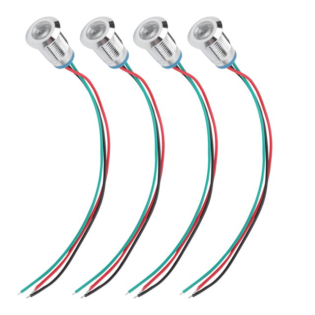 LYUMO LEDs Rondes Pré-Câblées, LED Double Couleur Pratique pour Outils de Machine CNC pour Interrupteurs de Contrôle d'Accès pour Modification de Voiture pour Modification d'Ordinateur