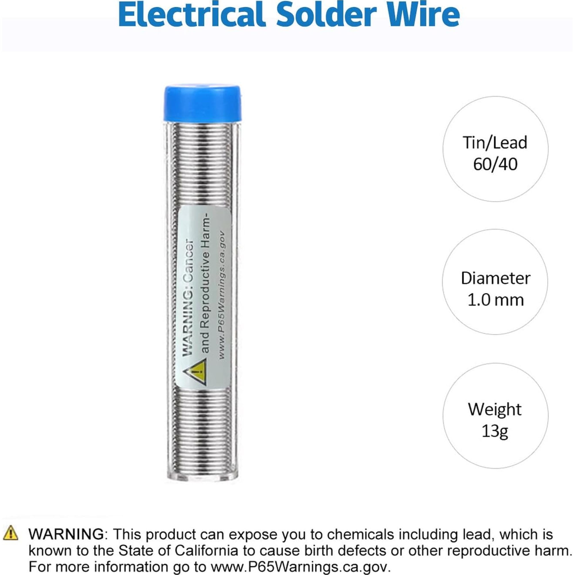 Soldering Iron Kit Electric 60W 110V Adjustable Temperature Soldering Gun Welding Tools, 5pcs Replacement Tips and Solder Wire (Basic)