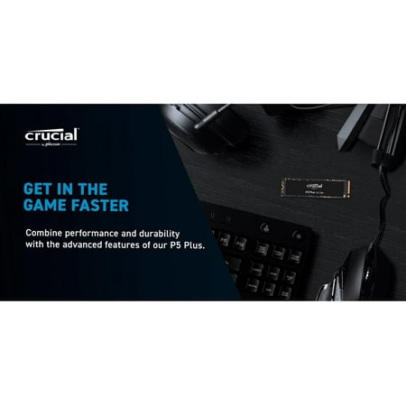 Crucial - P5 Plus 2TB 3D NAND Internal PCIe Gen 4 x4 NVMe Solid State Drive M.2