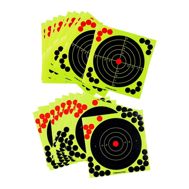 20 Piezas Objetivos de Tiro Colamx 8/12 Pulgadas Hojas de Papel de Objetivo Salpicadura Fluorescente