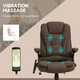 thumbnail image 4 of Vinsetto Massage Office Chair with 6-Point Vibration, Brown, 4 of 10