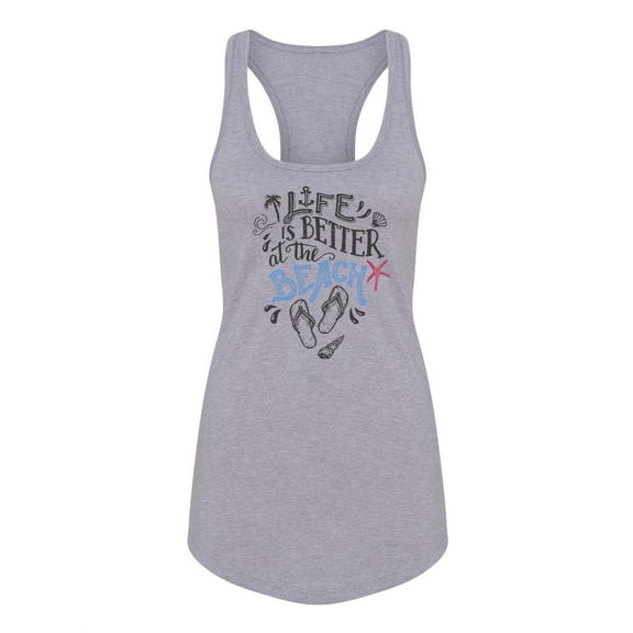 Better At The Beach Quote Racerback Tank Women -Image by Shutterstock, Female x-Small