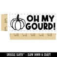 thumbnail image 2 of Oh My Gourd Pumpkin Teacher Student School Self-Inking Rubber Stamp Ink Stamper - Green Ink - Large 2-3/4 Inch, 2 of 7