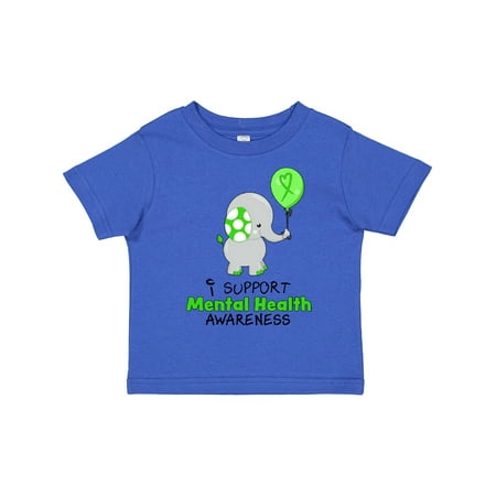

Inktastic I Support Mental Health Awareness Elephant and Balloon Gift Toddler Boy or Toddler Girl T-Shirt