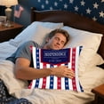 thumbnail image 6 of Boovnll 4th of July Pillow Covers 18x18 Set of 2 - Red White Blue Stars Stripe Throw Pillow Covers, Linen Patriotic Pillow Covers for Memorial Day Home Sofa Couch Decor, 4th of July Decorations, 6 of 6