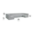 thumbnail image 2 of Meridian Furniture Ollie Grey Boucle Fabric Modular Sectional, 2 of 14