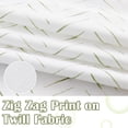 thumbnail image 2 of Green and White Shower Curtain Herringbone Fabric Shower Curtain Zig Zag Inky Chevron Farmhouse Shower Curtain Zigzag Modern Shower Curtain for Bathroom Waterproof Hooks Included 70x72 inch, 2 of 6