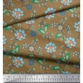 thumbnail image 3 of Soimoi Poly Georgette Fabric Leaves & Floral Artistic Printed Fabric 1 Yard 52 Inch Wide, 3 of 5