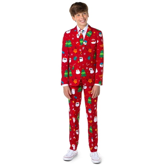 OppoSuits Teen Boys' Suits TEEN BOYS Festivity Red - US 16Y Red