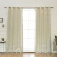 thumbnail image 1 of Satin Stripe Room Darkening Grommet Curtain Pair, 1 of 4