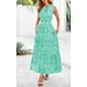 thumbnail image 4 of Vestido PRETTYGARDEN para mujer con cordón y cuello en V, maxi verde, XXL, 4 of 7