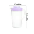thumbnail image 3 of Giunmcul Clear Plastic Pitcher with Lid 1L Leak-Resistant Refrigerator Water Jug Iced Tea Lemonade Pitcher Wide Mouth 23 x 12.6 x 10.5 cm 1pc, 3 of 6