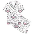 thumbnail image 3 of Gelikeya Girls Satin Pajama Set Valentines Button Down Pyjama Soft Comfortable Preppy Clothes Girl's Fashion, 3 of 6