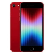 Restored Tracfone/Straight Talk Apple iPhone SE 3rd Gen A2595 Cell Phone 64GB 4GB RAM 4.7'', Red
