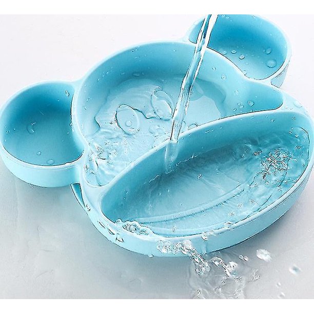 Platos de entrenamiento autónomos con ventosa de silicona para bebés y niños, se adaptan a la mayoría de los Hig