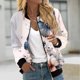 thumbnail image 1 of Chaqueta y abrigo informal de manga larga sin capucha para mujer, con estampado sin cabeza, con cremallera y bolsillo, de poliéster, 1 of 5