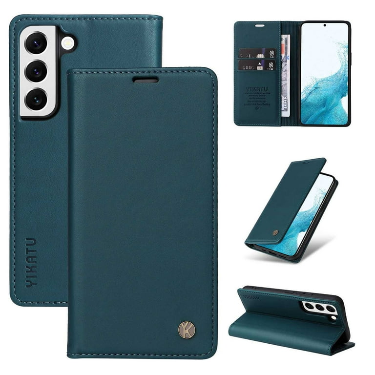 Compatible with Samsung Galaxy S24 Ultra Wallet Case with Card Slots  Leather Magnetic Flip Shockproof Case-Black
