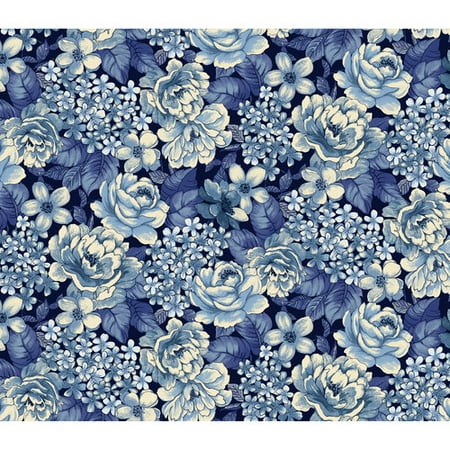 Flower Blue Fabric