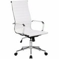 thumbnail image 1 of Nicer Furniture Ribbed PU Leather with Wheels Adjustable High Back Chair, 1 of 4