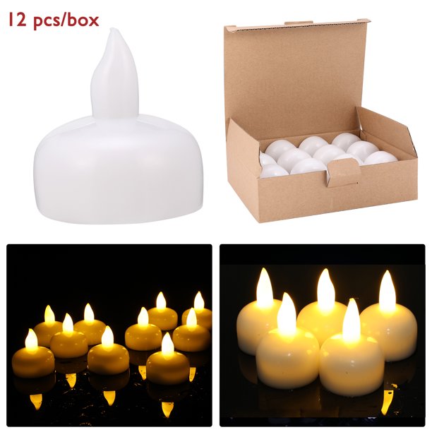 Floating Candles,Flameless Floating LED Tea Lights 12 Pack Waterproof