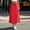 Red women's maxi skirt a-line a1, variant on Uscallm Women's Casual Maxi Skirt A-Line Tie Solid Lightweight Flowy Beach Holiday Vacation Summer Dress, Brown 2XL