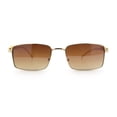 thumbnail image 5 of Luxury Jaguar Cougar Jewel Metal Arm Rectangle Hustler Sunglasses Gold - Brown, 5 of 8