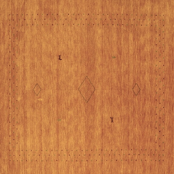 Ahgly Company Indoor Square Abstract Brown Contemporary Area Rugs, 8' Square