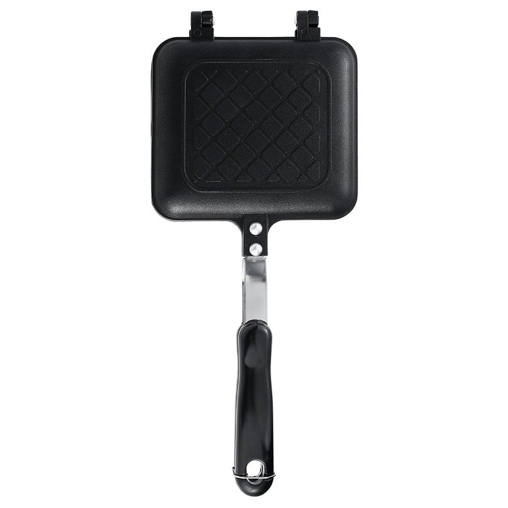 Pluokvzr Sandwich Toaster Maker Grill Breakfast Camping Stoe Stainless Toaster Aluminium Cool Touch Handle Suitable for Making Sandwiches, Panini