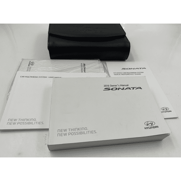 2016 Hyundai Sonata Owners Manual Handbook Set with Case OEM C01B44044