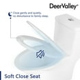 thumbnail image 3 of DeerValley DV-1F52508 One Piece Toilet 1.1/1.6 GPF Dual Flush Compact Elongated Toilets Ceramic in White, 3 of 16